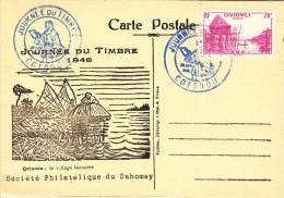 Nr 73, 135, Op Kaart, Journee Du Timbre 1946 (07163) - Brieven En Documenten