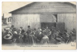Cpa: 08 ATTIGNY - 3 Aout (ar. Vouziers) Voyage De Clémenceau Dans Les Ardennes (Cantine) 1920 - Attigny