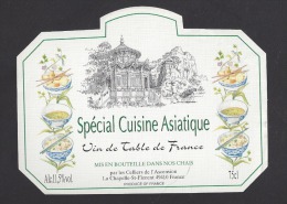 Etiquettes De Vin  De Table -  Spécial Cuisine Asiatique  - Les Celliers De L'Ascension à La Chapelle Saint Florent (49) - Asiatiques