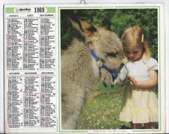 Calendrier Des Postes 1989  69 Rhone - Tamaño Grande : 1981-90