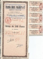 Action De 500 Francs Au Porteur/Frachon'Emery,Philibert & Cie/LYON//1956    ACT89 - Africa