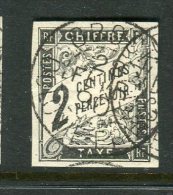 Superbe N° 2 Cachet à Date D'Obock 1890 - Strafportzegels