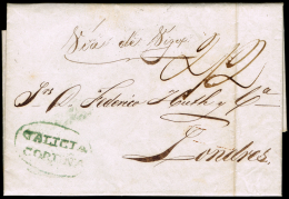 LA CORUÑA PREF.  - PE 11V - CARTA CIRC. 1838 A LONDRES - ...-1850 Prefilatelia