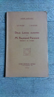 Brochure Deux Lettres Ouvertes à Poincaré De Louis Guétant 1923 Guerre Ww1 Rare - Oorlog 1914-18