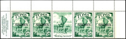 BOATS-"EXPEDITION-BIDDING FAREWLL"-SPECIMEN GUTTER PAIRS-TONGA-MNH-A6-08 - Other (Sea)