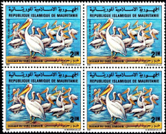 BIRDS-PELICANS-BLOCK OF 4-MAURITANNIA-MNH-A6-09 - Pélicans