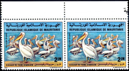 BIRDS-PELICANS-PAIR-MAURITANNIA-MNH-A6-09 - Pelicans