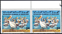 BIRDS-PELICANS-PAIR-MAURITANNIA-MNH-A6-09 - Pelikanen