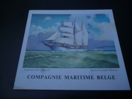 CB7  Menu Du Paquebot Elisabethville De La Compagnie Maritime Belge - Voyage 1961 - Autres & Non Classés