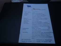 CB7  Menu Du Paquebot Albertville De La Compagnie Maritime Belge - Voyage 1965 - Sonstige & Ohne Zuordnung