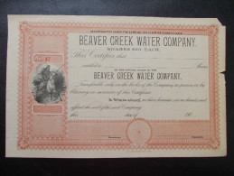 USA - Beaver Creek Water Company - Eau