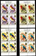 BIRDS-HIGHER 4 VALUES-BLOCKS OF 4-COOK ISLANDS-1982-MNH-A6-16 - Specht- & Bartvögel