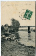 CPA 95 CERGY TRAINS DE BATEAUX SUR L OISE 1908 - Cergy Pontoise