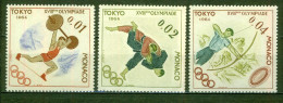 Jeux Olympiques De Tokyo - MONACO - Halltérophilie - Judo - Tir à L'arc - N° 654-655-656 * - 1964 - Gebraucht