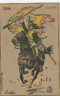 Delcampe - HIPPISME - Jolie Carte Fantaisie Homme à Cheval - L´ÉQUITATION AUTREFOIS - 1904 - Signée L. VALLET - Reitsport