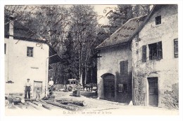 AK NE ST. AUBIN - La Scierie Et Le Bois Exp. 24.1.1903 Photo T. Jacot - Saint-Aubin/Sauges