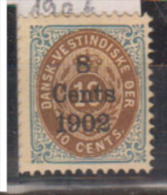 ANTILLES  DANOISES        1902      N°    22      COTE       32 € 50       (  10  V ) - Denmark (West Indies)