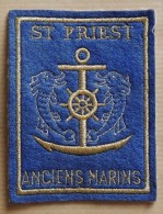 Ancien Patch à Coudre, écusson : Anciens Marins De Saint-Priest (69) - Bateaux