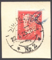 GERMANY - REICH - PERFINS  " U S M " - STUTTGARD  Nr.2 - 1925 - DAR - Perfins