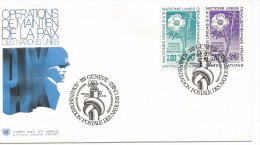 ONU NACIONES UNIDAS GENEVE 1975 CUERPOS POR LA PAZ - Covers & Documents