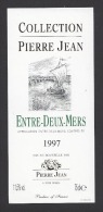 Etiquette De Vin Entre Deux Mers1997  -  Thème Bateau Voilier  -  Collection Pierre Jean - Bateaux à Voile & Voiliers