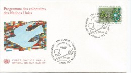 ONU NACIONES UNIDAS GENEVE 1973 VOLUNTARIOS - Storia Postale