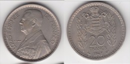 **** MONACO - 20 FRANCS 1947 - LOUIS II **** EN ACHAT IMMEDIAT !!! - 1922-1949 Louis II.