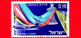 ISRAELE - Usato - 1968 - Posta Aerea - Export  - Textiles - Boeing 707 E Tessuti - 0.10 - Airmail