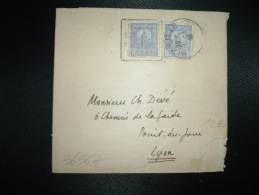 BJ Pour FRANCE TP 15 X2 OBL. DAGUIN 3-1-38 BIZERTE TUNISIE - Storia Postale