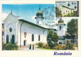 27648- AGAPIA MONASTERY, MAXIMUM CARD, 1995, ROMANIA - Abbayes & Monastères