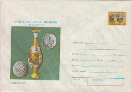 27758- ARCHAEOLOGY, COINS, VASE, COVER STATIONERY, 1976, ROMANIA - Archaeology