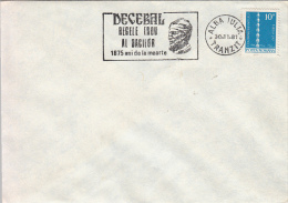 27797- DECEBAL-DACIAN KING, SPECIAL POSTMARK, ENDLESS COLUMN STAMPS ON COVER, 1981, ROMANIA - Briefe U. Dokumente