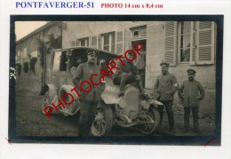 PONTFAVERGER-Commandement-Voiture-XII A.K.-12eme Corps D'armee-PHOTO Allemande-Guerre14-18-1WK-Militaria-France-51- - Autres & Non Classés