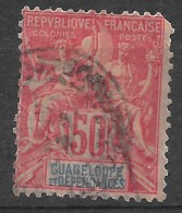 Guadeloupe 1892 -  N° YT 37, Oblitéré, Used, édenté Dans L'angle - Oblitérés