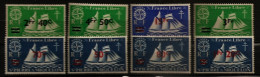 Saint Pierre Et Miquelon 1942 N° 315 / 22 ** Londres, Voilier, Rose Des Vents, Croix De Lorraine, De Gaulle, Surchargé - Neufs