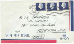 CANADA - 1964 - Airmail - 3 X 5 - Viaggiata Da Montreal Per Ronchin, France - Storia Postale