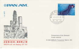 Zurich Berlin 1977 - Erstflug 1er Vol Inaugural Flight PanAm - - Erst- U. Sonderflugbriefe