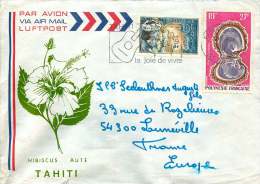 1970    Lettre Avion Pour La France   Danseuse PA7, Huitre Perlière PA 37 - Covers & Documents