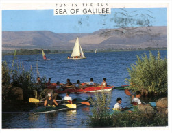 (555) Israel - Sport - Sea Of Galilee Canoe Kayak (with Stamp At Back Of Card) - Rudersport