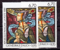 France 3254 Variété Impression Décalée Cou Blanc Haut De Têteet Normal Auch Vitrail Neuf ** TB MNH Sin Charnela - Unused Stamps