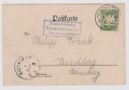 Heimat DE Bay Vordergraseck 1900-08-01 PK Posthilfsstelle>Bischbe - Cartas & Documentos