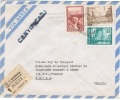 ARG-L15 - ARGENTINE N° 606-606A-606C Sur Lettre Recommandée Par Avion Pour La France - Storia Postale