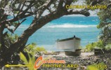 Cayman Islands, CAY-6B, Boat And Tree, 2 Scans.  Please Read. - Islas Caimán