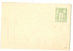 LBL32 - SAGE 5c VERT - JAUNE  ENVELOPPE  DATE 013 NEUVE - Buste Postali E Su Commissione Privata TSC (ante 1995)