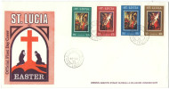 St.Lucia - Saint Lucia - 1971 - Easter - Castries - FDC - Ste Lucie (...-1978)