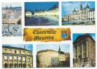Delcampe - CP MULTIVUES CHARLEVILLE MEZIERES, PLACE DUCALE, HOTEL DE VILLE, TOUR MILARD, THEATRE, VIEUX MOULIN, ARDENNES 08 - Charleville