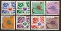 Grande Série Coloniale 1963, 8 Valeurs ** Télécommunications Spatiales, Ondes, Téléphone, Radio, Télévision, Science - Sammlungen
