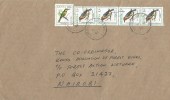 Kenya 1999 Kargugerluet Barbet 1/- Bee-eater 10/- Domestic Cover - Kenya (1963-...)