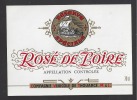 Etiquette De Vin Rosé De Loire  -  Thème Bateau Voilier  -  Compagnie Vinicole De Thouarcé  (49) - Barcos De Vela & Veleros