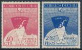 CHILE 1946 ANTARTICA CHILENA, Set Of 2v** - Trattato Antartico